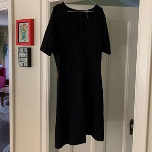 Classic Olsen V neck black dress